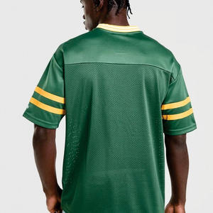 Camiseta de Fútbol Americano Premium al por Mayor OEM, Manga Corta, Unisex, Malla Transpirable, Diseño con Número Personalizado, Estilo Urbano y Casual - Product Image 5