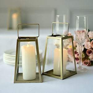 Indoor Outdoor Durable Metal <b>Silver</b> Candle <b>Lanterns</b> Glass Holders Jars Handmade Modern Abstract Design Custom Size Wedding Home - Product Image 4