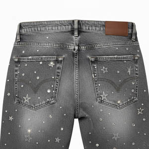 Shorts de Mezclilla con Pedrería OEM, Fábrica de Marca Privada, Marcas de Moda con Soporte para Pedidos al por Mayor y Cumplimiento de Exportación - Product Image 6