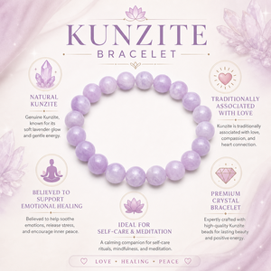 Natural Kunzite 8mm Round Gemstone <b>Crystal</b> Beaded Stretch <b>Bracelet</b> Women's Cute Style Third Party Certified Wholesale Supply - Product Image 6