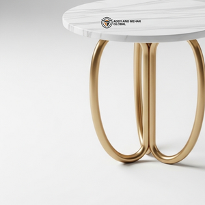 Luxury Industrial Marble Top <b>Stool</b> Gold Metal Base Eco-Friendly Handmade Durable Accent <b>Stool</b> for Living Room Entry Warehouse - Product Image 5