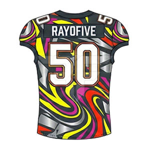 Conjunto de Uniforme de Fútbol Americano de Manga Corta Transpirable Más Popular de Diseño OEM con Accesorios Ligeros - Product Image 2