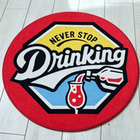 Tapis de jeu vidéo personnalisé en forme de DVD, tapis imprimé, tapis rond avec logo, tapis circulaire