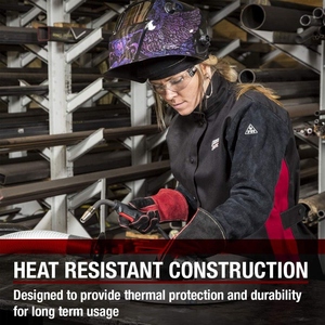 Gants de soudure en cuir de vachette pleine fleur, nouvelle conception personnalisée, renforcés, robustes, protection industrielle, protection des mains, lutte contre les incendies - Product Image 4