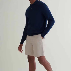 Shorts Bermuda Kaki pour Homme 100% Coton Tissu Oxford Style Décontracté avec Poches Taille Moyenne Fermeture Boutonnée Respirant Tissé - Product Image 5