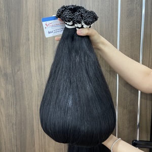 ต่อผมแท้เวียดนามแบบตรงธรรมชาติ เกรดพรีเมียม สีดำนุ่มสลวย แบบ I-Tip คุณภาพสูง - Product Image 3