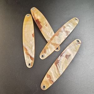 Lot de 12 leurres de pêche en forme de cuillère en nacre blanche polie, appâts en coquillage pour brochet, truite, lac et océan - Product Image 3