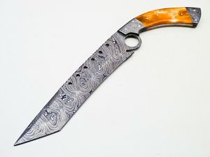 Couteau Bowie artisanal à motif Damas avec manche en résine de qualité supérieure pour les acheteurs en gros – Couteau de chasse, cadeau idéal - Product Image 3