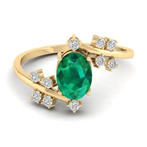 REYES Wholesale Price Oval Cut 1.2Ct <b>Emerald</b> Gemstone Wedding Gift <b>Rings</b> Solid 925 Sterling <b>Silver</b> Moissanite Birthstone <b>Ring</b> - Product Image 6
