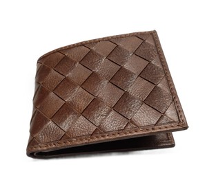 Hand Weaved Textured Genuine Leather Purse RFID Protected Slim Minimalistic Two Fold <b>Wallet</b> Custom MOQ Worldwide Shipping Export - Product Image 1