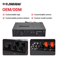 Amplificateur de puissance professionnel 4 canaux avec Bluetooth, radio FM, USB, carte SD, télécommande pour scène, karaoké, home cinéma, système PA