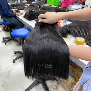 100% Natural 12 pulgadas Super sedoso suave Piano espejo hueso recto negro mujeres extensiones de cabello paquetes de cabello humano de alta calidad - Product Image 5
