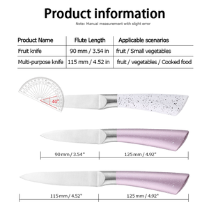 Factory Wholesale Stainless Steel Paring <b>Knife</b> Non Slip Speckled Handle <b>Sharp</b> Blade Fruit Peeling <b>Kitchen</b> Paring <b>Knife</b> OEM - Product Image 5