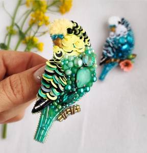 Artisan Handmade Beaded Embroidery Brooch Fashion Jewelry Accessory for Everyday Wear - Product Image 6