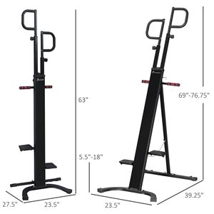 Macchina per esercizi per scalatore verticale pieghevole in altezza regolabile per allenamento con Stepper per scale di categoria di prodotti Premium - Product Image 3