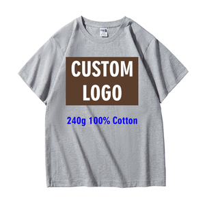 เสื้อยืดโอเวอร์ไซส์หนัก 240 กรัม สกรีนโลโก้ได้ คอกลม คอริบหนา คุณภาพสูง ผ้าฝ้าย 100% เป็นมิตรกับสิ่งแวดล้อม แห้งเร็ว สำหรับผู้ชาย - Product Image 1