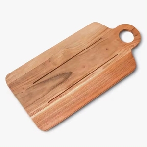 Tablas de cortar de madera rectangulares con mango, paquete combinado, tabla de preparación de alimentos, tabla de cortar verduras - Product Image 3