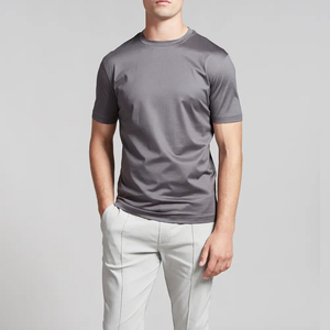T-shirt pour homme à manches courtes, coupe classique, respirant, tissé, 100% coton biologique, 320g, col rond, style décontracté - Product Image 3
