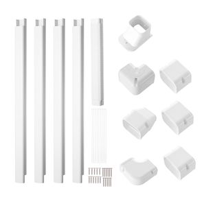Copertura per Tubi di Condizionatori Mini Split in PVC Decorativo, 3 Pollici di Larghezza, 15,8 Piedi di Lunghezza, per 4 Condotti Diritti, Uso Domestico - Product Image 3