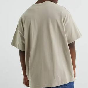 T-shirts pour hommes sur mesure, impression par transfert thermique de haute qualité, coupe oversize, épaules tombantes, tricot vintage, respirant, écologique, OEM - Product Image 2