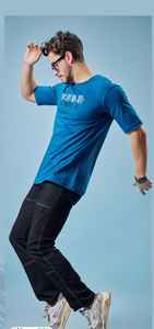 T-shirt pour homme respirant et léger, 100% coton, col montant, manches régulières, écologique, séchage rapide - Product Image 4