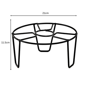Soporte redondo de metal galvanizado para plantas, soporte para macetas resistente al óxido, soporte Gamla que ahorra espacio, decoración para interior, exterior, jardín, balcón - Product Image 2