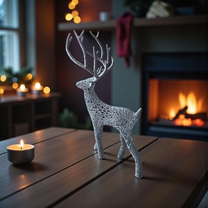 Unique Style Metal <b>Gold</b> Reindeer Decor Elegant Festive Accent for Holiday Party Decoration Accessory And Entryway <b>Console</b> <b>Table</b> - Product Image 5