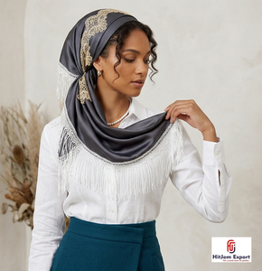 Pañuelo Estampado Premium para Mujer, Suave y Ligero, Pañuelo Cuadrado para la Cabeza, Accesorio de Moda, Estilo Veraniego, Venta al Por Mayor - Product Image 4