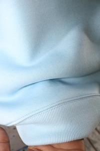 Sweat-shirt à col montant BUCKNELL SKY BLUE 100% coton avec broderie appliquée ORANGE, col large, URBAN PRODUCTIONS - Product Image 6