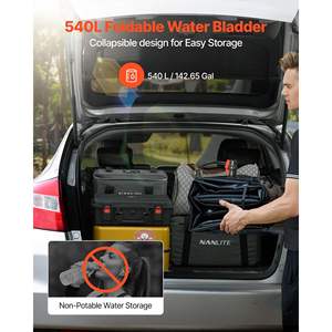 142.7 gallone (540L) di grande capacità PVC idratazione vescica 1000D borsa morbida contenitore portatile pieghevole per giardino - Product Image 2