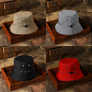 Star Warehouse Summer <b>Bucket</b> <b>Hat</b> for Mountaineering Archery Safari Surfing Camping Brim Beach String <b>Bucket</b> <b>Hat</b> - Product Image 1