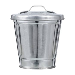 Nuevo Estilo de Cubo de Basura Hecho a Mano, Contenedor de Residuos para Interiores, Forma Redonda, Metal Galvanizado de Alta Calidad - Product Image 5