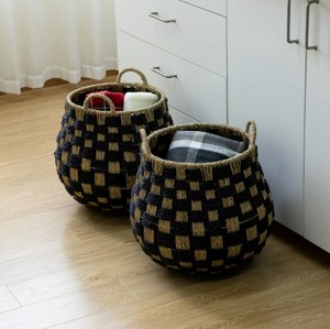 High Quality Bestselling Eco-Friendly Seagrass Handwoven Basket <b>Storage</b> Home Decoration Laundry Basket Hamper Multifunction Made - Product Image 3