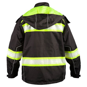 Chaqueta de Seguridad de Alta Visibilidad Clase 3, Impermeable, Reflectante, Naranja, Amarilla, Negra, Ropa de Trabajo, Logotipo Personalizado, Luz LED Intermitente - Product Image 6
