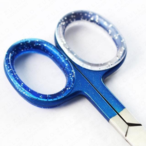 Ciseaux à ongles argentés avec manche bleu, de haute qualité, ciseaux de manucure professionnels, lame de coupe en acier inoxydable, outil de soin des ongles - Product Image 6