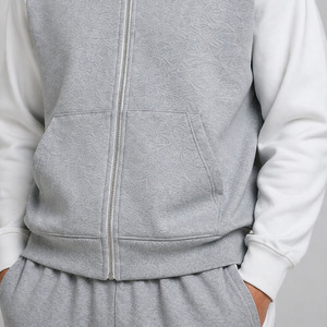 Sudadera con capucha Y2K con cremallera, conjunto deportivo jogger, corte ajustado, ropa urbana premium, ropa deportiva, fabricante mayorista OEM ODM - Product Image 4