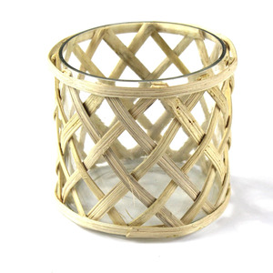 Bulk deal hand woven bamboo tumbler cheap price eco-friendly cup holders drink mug sleeves - Product Image 1
