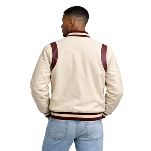 Chaqueta Universitaria de Lana Kappa Alpha Psi Krimson & Kream, Ropa de Fraternidad Griega con Estilo Universitario Clásico y Comodidad Premium - Product Image 2