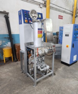 เครื่องย้อมผ้าแบบท่อแนวตั้ง IOGSON 380V ควบคุมอัตโนมัติด้วย PLC พร้อมอินเวอร์เตอร์ไดรฟ์ มอเตอร์เกียร์ ระบบทำความร้อนด้วยไอน้ำไฟฟ้า และถังโดซิ่ง - Product Image 2