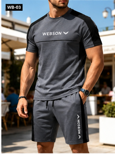 Conjunto Deportivo Transpirable para Hombre Webson, Camiseta y Pantalones Cortos con Estampado Tie-Dye 3D, Bloques de Color, Secado Rápido, Ropa de Verano, Superventas - Product Image 3