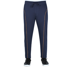 <b>Mens</b> Cotton Polyester <b>Tapered</b> <b>Jogger</b> Pants Drawstring Elastic Waist Contrast Panel Sweatpants Casual Gym Training Running Bottom - Product Image 1
