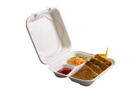 Placas de bagazo de caña de azúcar de grado alimenticio de fibra natural 100% biodegradables, recipientes, taza, certificado ISO 22000-2018 para llevar