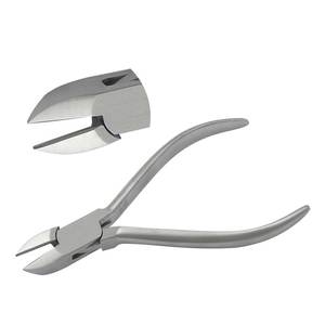 Ciseaux latéraux personnalisables en acier inoxydable de 130 mm pour la fabrication de bijoux, micro-artisanat DIY, mâchoires lisses, finition mate, pour circlips - Product Image 1