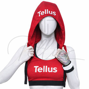 Nouveau style tendance, sweat à capuche court respirant pour femme, couleur unie personnalisable, décontracté, en polyester/coton - Product Image 1