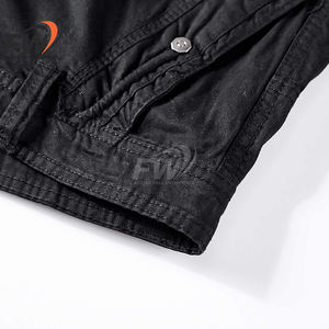 Pantalones cortos de mezclilla holgados estilo streetwear hiphop para hombre, pantalones cortos de algodón de 5 pulgadas, pantalones cortos cargo de mezclilla para hombre - Product Image 3