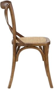 Silla de Comedor Moderna de Madera Maciza con Respaldo Cruzado, Apilable y Portátil para el Hogar, Bodas en Granjas/Vinaterías y Servicios de Catering - Product Image 4