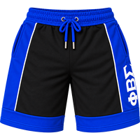 Shorts en molleton noir et bleu roi pour hommes Phi Beta Sigma, collection D9, broderie de lettres grecques, cordon de serrage, short décontracté athlétique, bermuda