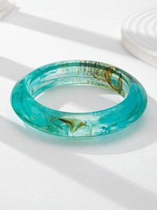 Ocean Green <b>Resin</b> Bangles Luxury Aqua <b>Resin</b> Bangles Glossy Handmade Bangles Modern Statement <b>Resin</b> Bangles <b>Resin</b> <b>Craft</b> - Product Image 6