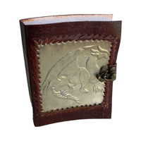 Journal en cuir de dragon en argent avec fermeture à loquet Journal en cuir fait main pour écrire et esquisser un bloc-notes d'affaires, décor