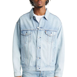 Veste en jean pour homme, effet usé, sur mesure, nouveau design tendance pour l'hiver - Style streetwear, prix de gros - Product Image 4